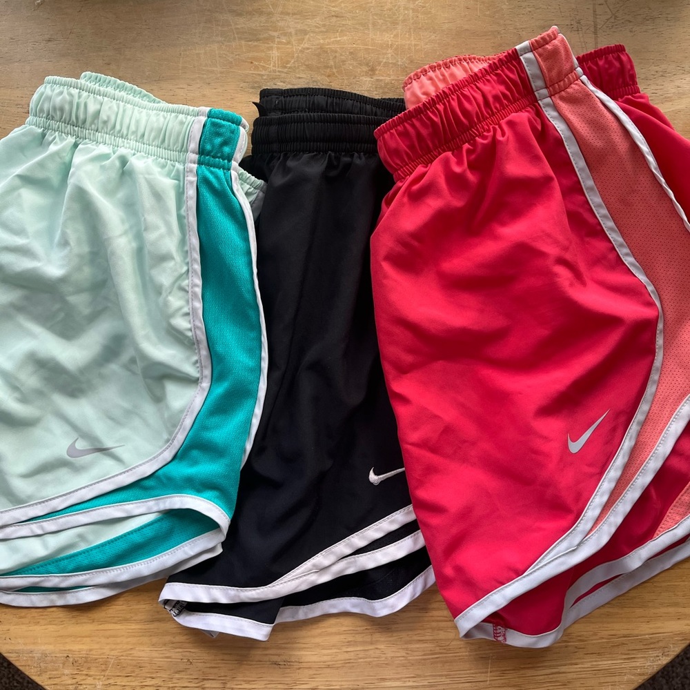 3 pair Nike DriFit shorts - Size Small- light Wear